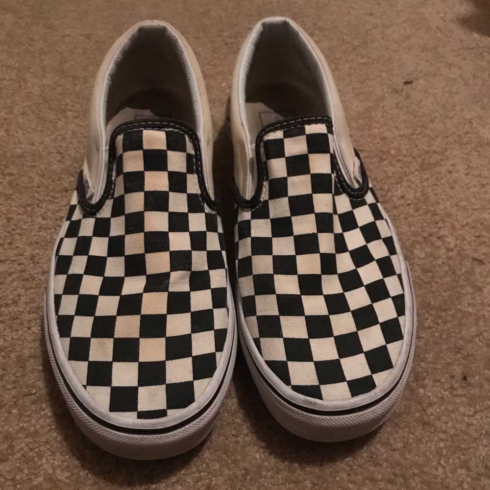 Checkered Slip On Vans